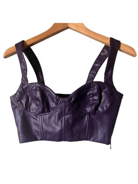 Zara faux leather crop top size XS